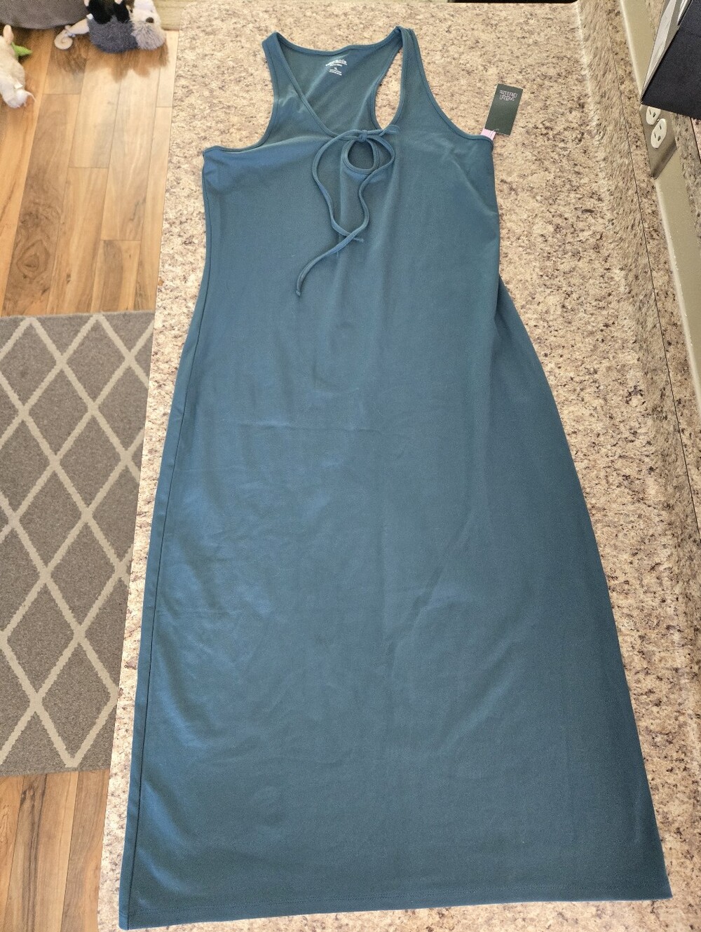 NWT WILD FABLE BUTTER BLISS GREEN KEYHOLE MIDI DRESS SIZE XL